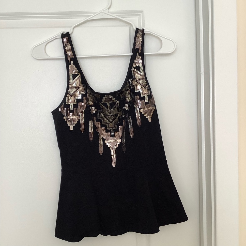 Sparkly peplum top